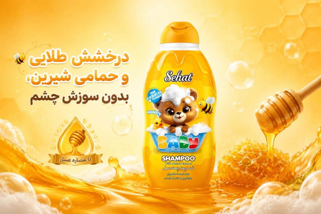 شامپو بچه عصاره عسل صحت، حاوی عصاره طبیعی عسل یک رطوبت‌رسان قوی برای موهای خشک و لطیف کودک. فرمولاسیون ملایم و بدون سوزش چشم برای درخشندگی و شادابی موی کودک شما