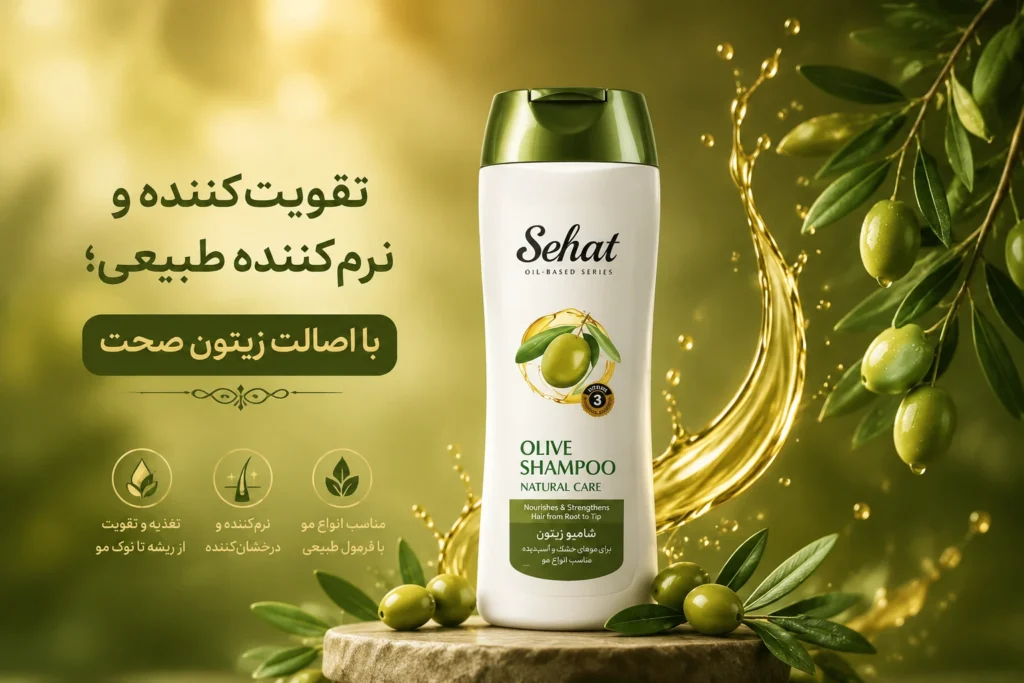 با شامپو زیتون صحت ، خشکی و کدری مو را فراموش کنید. این شامپو با روغن زیتون خالص، رطوبت را به عمق موها رسانده و درخششی طبیعی به آن می‌بخشد. 